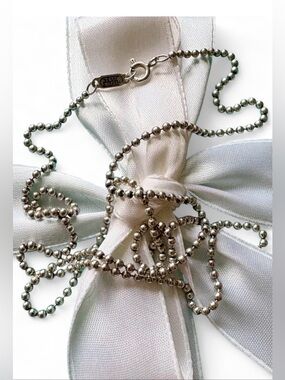 Tiffany & Co. Maker’s Mark Silver Thick Bead Ball Chain *UNISEX*